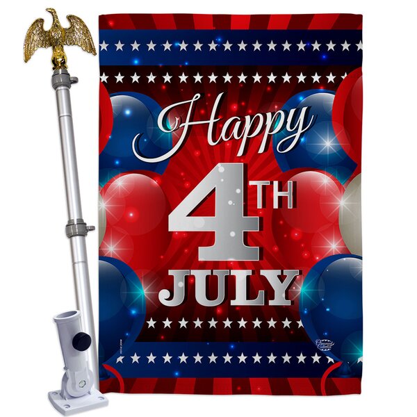 Ornament Collection Fourth of July 2Sided Polyester 40 x 28 in. Flag